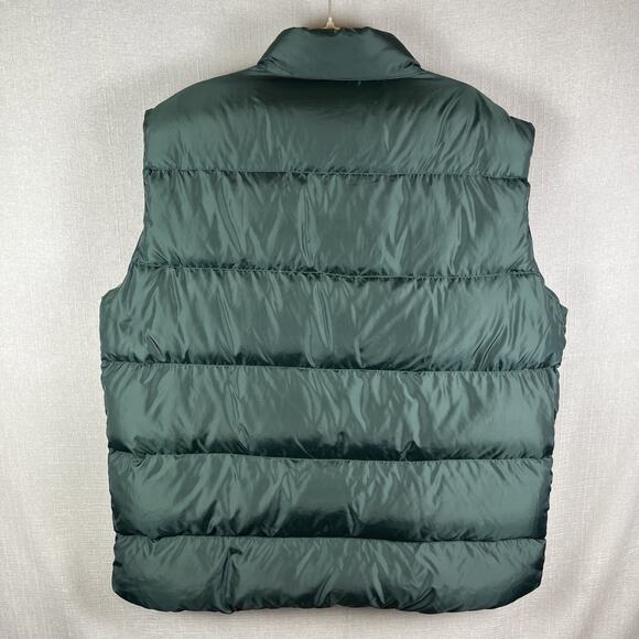 Cabela's Warm Vest Goose Down Mens Size XL Tall Puffer Green Snaps Nylon Great! - Picture 2 of 9